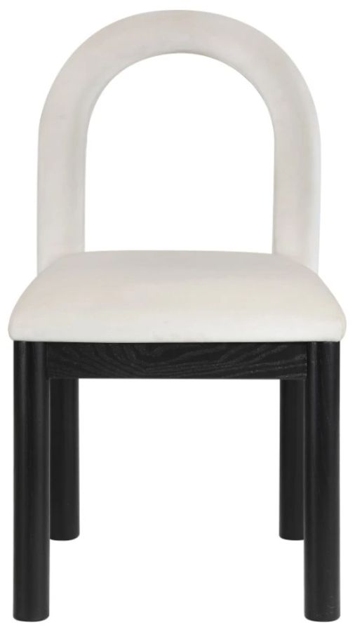 Meridian Furniture Conrad Cream/Black Upholstered Dining Side Chair-1