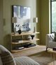 Hooker® Furniture Banyon Bay Desert Oak Console Table with Brushed Brass Support-1