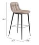 Zuo® Tangiers Taupe Set of 2 Bar Chairs-4