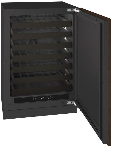 U-Line® Seamless Collection 24" 5.1 Cu. Ft. Panel Ready Wine Refrigerator with Solid  Door-3