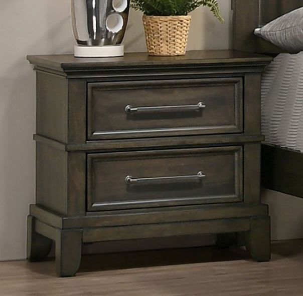 Furniture of America® Houston 4-Piece Gray Queen Bedroom Set-1
