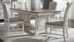 Liberty Furniture Abbey Park 5-Piece Antique White Trestle Table Set