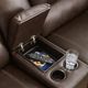 Signature Design by Ashley® Dunleith 3-Piece Chocolate Small Spaced Power Reclining Loveseat with Console-5
