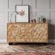 Jofran Inc. Geometrix Natural 3-Door Accent Cabinet-1