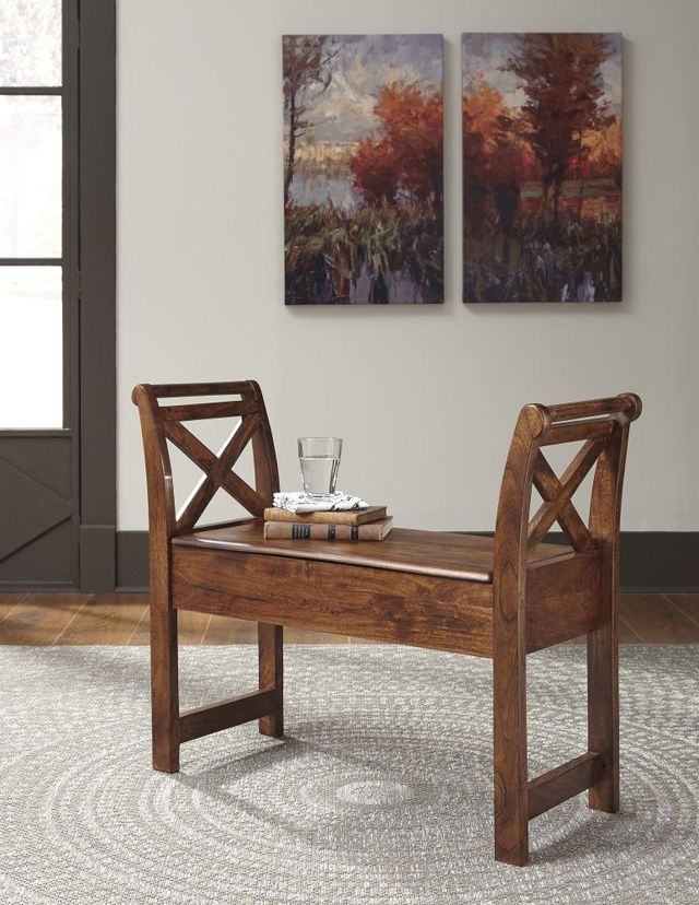 Signature Design by Ashley® Abbonto Warm Brown Accent Bench-2