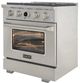 Kucht Professional KX Series 30" Stainless Steel Pro Style Dual Fuel Range with Kucht Horus Thermostat-3