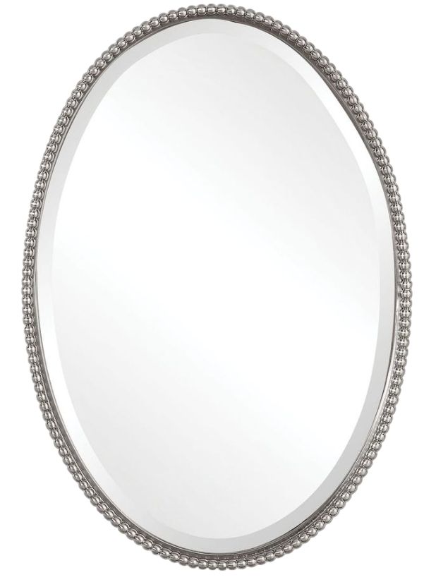Uttermost® Sherise Nickel Oval Mirror-0