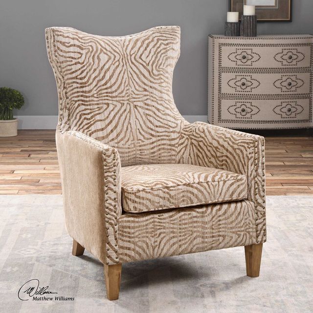 Uttermost® Kiango Plush Stripes Armchair-1