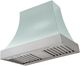 La Cornue Cascade Series 36" Roquefort Wall Mounted Range Hood with Satin Chrome Trim-0