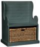 Sunny Designs™ Accents Little Boy Blue Hall Seat With Rattan Basket-0