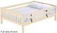 Crate Designs™ Furniture Unfinished Full XL Mission Upper Bunk Bed-0