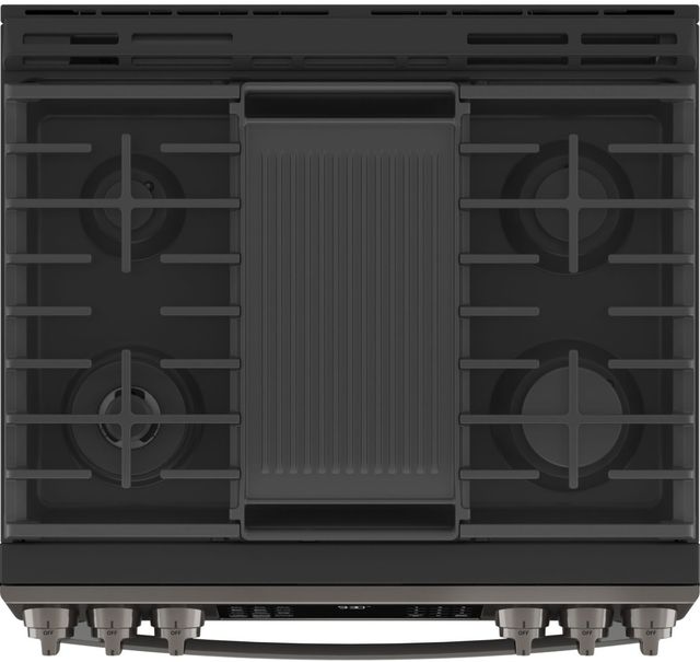 GE Profile™ 30" Fingerprint Resistant Black Stainless Steel Slide-In Gas Range-4