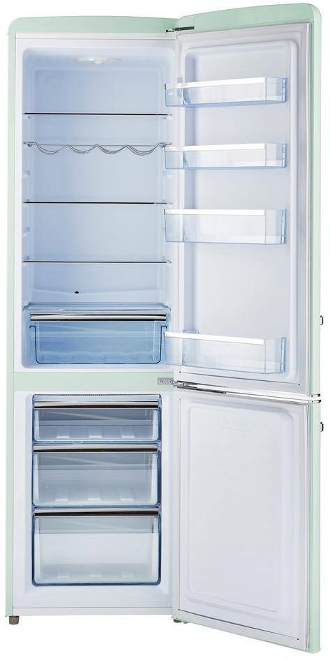 Unique Appliances 22" Summer Mint Green 10 cu. ft. Retro Off-Grid Solar DC Freestanding Bottom Freezer Refrigerator-1