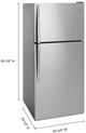 Whirlpool® 30" 18.3 Cu. Ft. Monochromatic Stainless Steel Top Freezer Refrigerator-2