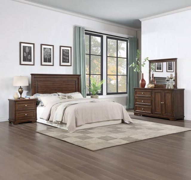ACME Furniture Franklin 4-Piece Brushed Walnut Full Bedroom Set-6