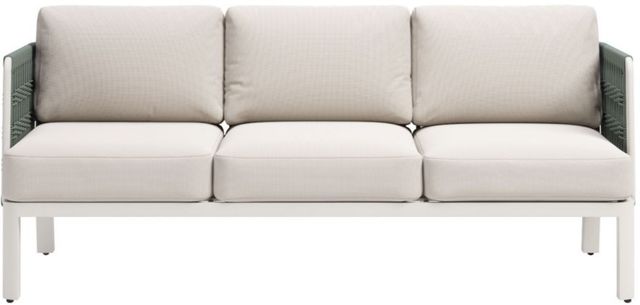 Zuo® Modern Bridgehampton White Aluminum Outdoor Sofa-1