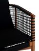 Moe's Home Collection Kuna Natural Teak Outdoor Sofa with Black Cushions-4