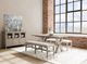 Riverside Furniture Bennett Frosted Gray 58" Upholstered Dining Bench-1