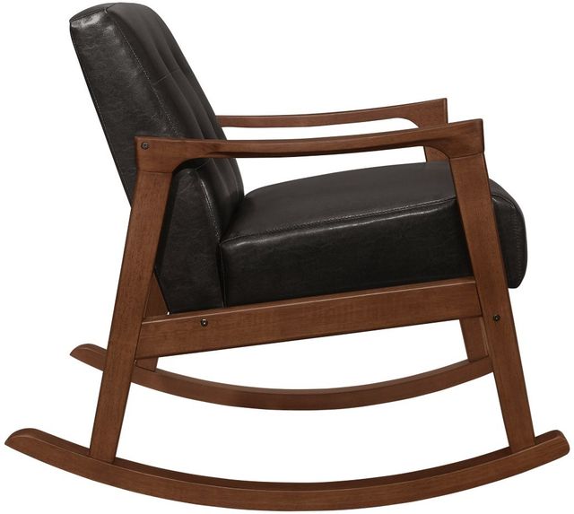 Mazin Furniture Auden Dark Brown Upholstered Rocking Chair-2