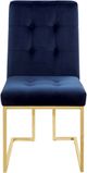 Coaster® Cisco 2-Piece Ink Blue/Gold Side Chairs-1