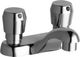 Elkay Chrome Single Hole Deck Mount Metered Lavatory Faucet with 4" Cast Fixed Spout and Push Button Handles-0