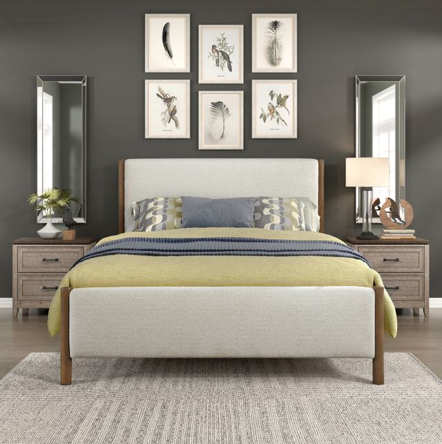 Homelegance® Julian Beige/Caramel Oak Full Platform Bed-1