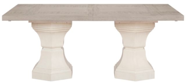 Homelegance® Lofton Light Gray Dining Table with White Base-1