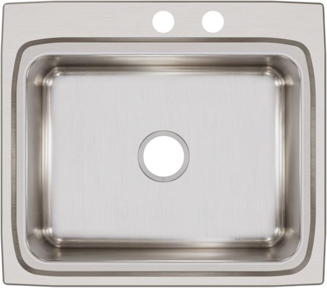 Elkay Lustertone® Classic Lustrous Satin 25" x 22" x 8-1/8" MR2-Hole Single Bowl Drop-In Sink-1