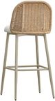 TOV Furniture Alexa Cream/Natural Linen/Wicker Outdoor Bar Stool-4