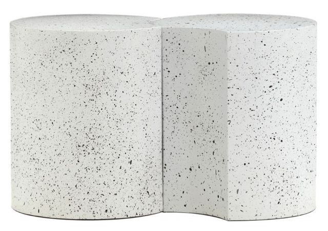 Meridian Furniture Dimple 2-Piece White 18" Modular Nesting End Table Set-1