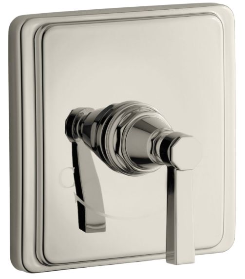 KOHLER® Pinstripe® MasterShower® Vibrant Polished Nickel Temperature Control Valve Trim with Lever Handle-0