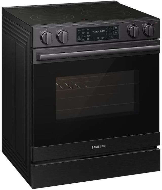 Samsung 30'' Matte Black Slide-In Electric Range with Air Sous Vide-1