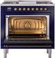 Ilve® Nostalgie II Series 36" Midnight Blue Pro Style Dual Fuel Range-2