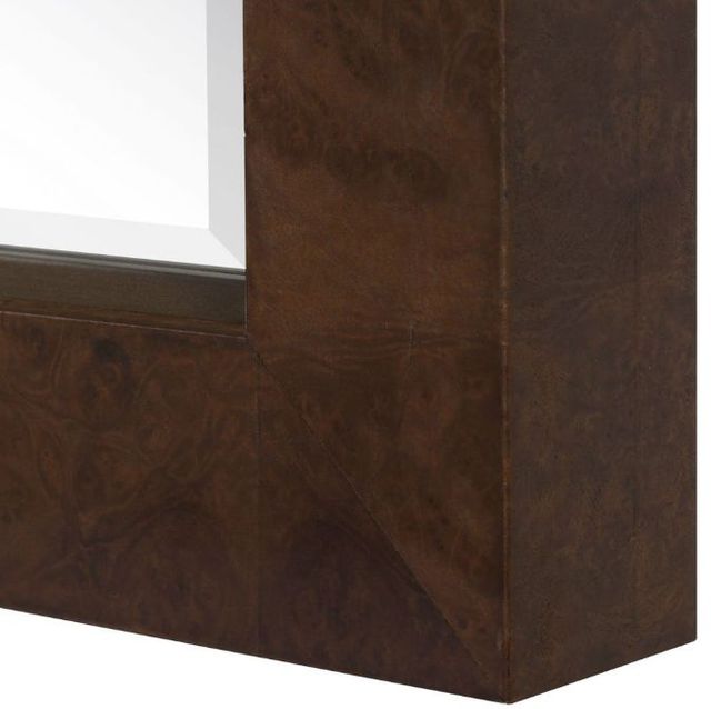 Uttermost® Durant Antique Dark Bronze Tall Wood Mirror-4