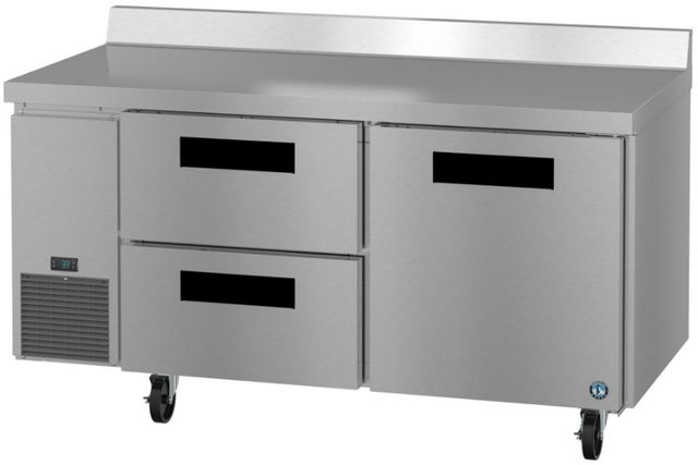 Hoshizaki Steelheart® 67" 19.97 Cu. Ft. Stainless Steel Two Section Worktop Side Mount Refrigerator with Drawer/Door Combo-3