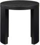 Coaster® Sweeney Chenille Black Round Wood Occasional Side End Table-3