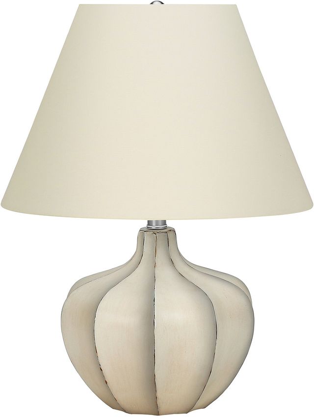 Monarch Specialties Inc. 21"H Cream Resin Table Lamp-0