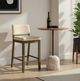 Armen Living Yaneli Putty Brown/White Barstool-1