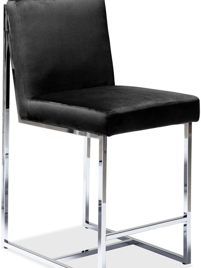 Mazin Furniture Amorra Black/Chrome Counter-Height Chair-0