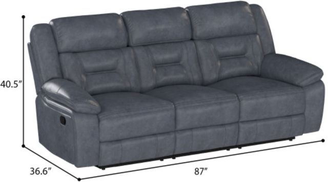 Emerald Home Declan Naval Blue Manual Reclining Sofa-2