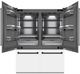 ZLINE Autograph Edition 60" 32.2 Cu. Ft. White Matte Built-In French Door Refrigerator with Water Dispensers, Ice Makers, and Matte Black Accents-3