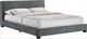 Elements International Brookhaven Espresso/Gray Full Upholstered Panel Bed-0