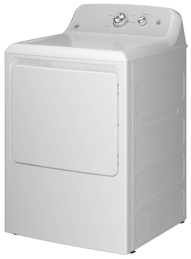 GE® White Agitator Top Load Washer & Gas Dryer Laundry Pair-4