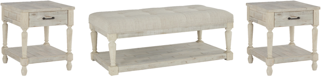 Signature Design by Ashley® Shawnalore 3-Piece Whitewash Living Room Table Set-0