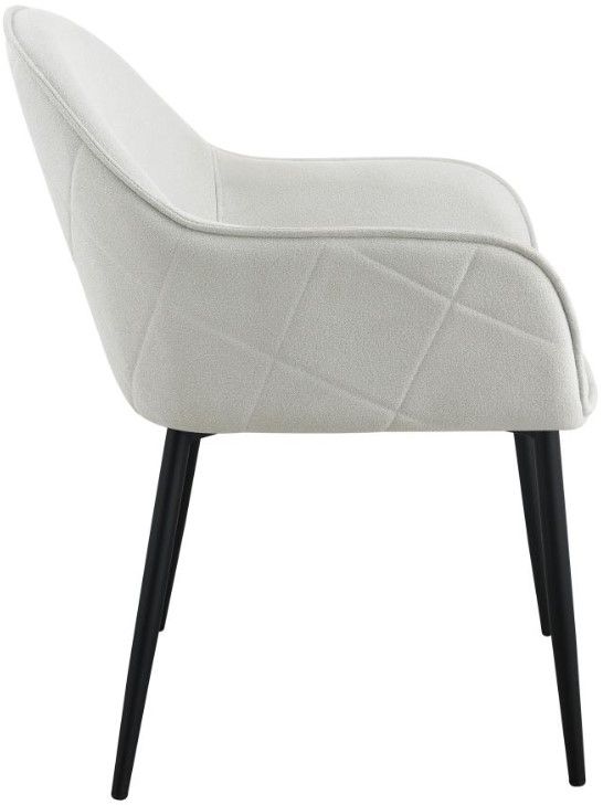 Coaster® Emma 2-Piece Black/Fog Grey Upholstered Dining Arm Chair Set-2