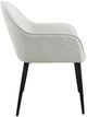 Coaster® Emma 2-Piece Black/Fog Grey Upholstered Dining Arm Chair Set-2