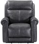 Flexsteel® Alexander Weathered Gray Power Recliner with Power Headrest and Lumbar-1