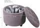 Olliix by Madison Park Grey Sasha Round Ottoman with Shoe Holder Insert-4