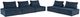 Signature Design by Ashley® Bales 5-Piece Navy U-Shape Sectional-1