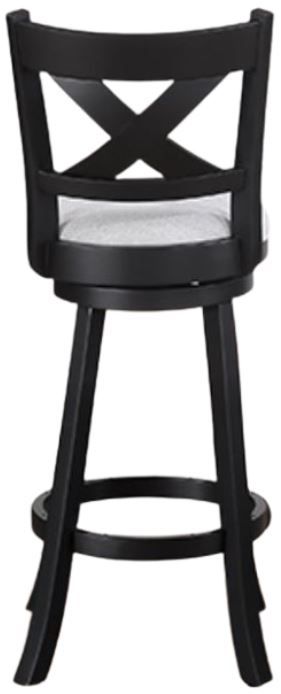 Crown Mark Kipper Black/Dove Swivel Bar Stool-2